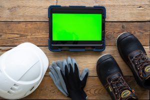 Detailed shots of safety gear, such as gloves, helmets, goggles, or harnesses, emphasizing high standards of protection.