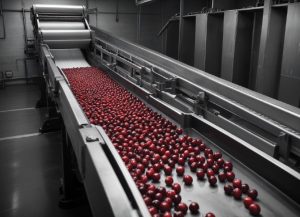 Boyd Industries energy-efficient cherry processing line with hydro-coolers